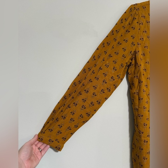 Garnet Hill Shiloh Crepe Floral Long Sleeve Dress Size Medium Boho Peasant - Picture 5 of 11